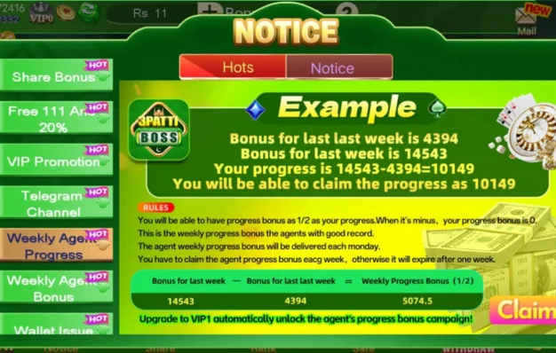 weekly agent progress